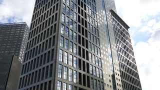 街路樹の紅葉が花を添えていました