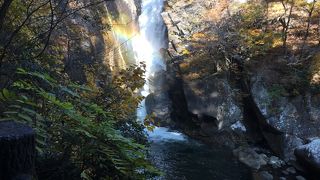 紅葉も虹も見れた昇仙峡