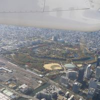 飛行機の上からもホテルと大阪城が見えました！