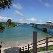 橋の手前での景色