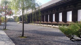 落ち着いた雰囲気の京都三十三間堂