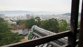 天守閣最上階からの開放的な眺め