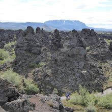 このような溶岩平原が広がっています