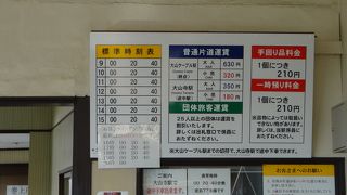繁忙期運賃で片道６３０円