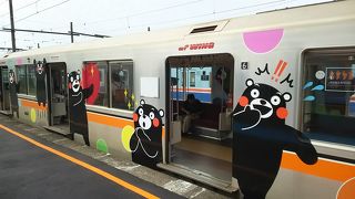 くまモン仕様の電車
