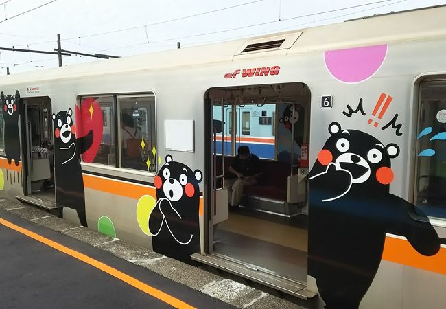 くまモン仕様の電車