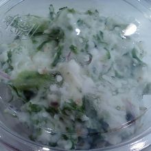 青海苔ポテトサラダひとパック302円（税込）です。