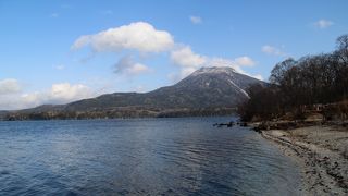 阿寒湖畔から見えたり見えなかったり