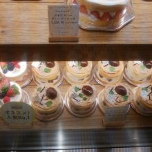 ケーキのショーケース