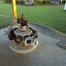 引き揚げられたプロペラ