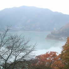 埼玉県側の高台から見晴らした神流湖