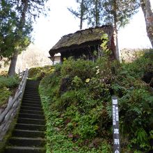 数十段階段を登る