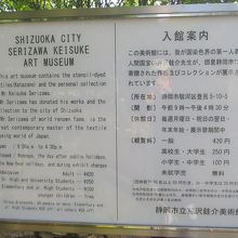 美術館の案内板