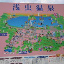 浅虫温泉案内図