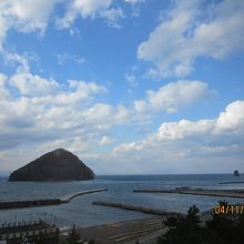 温泉の目前の湯の島