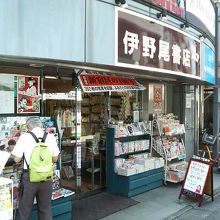 小さな書店など昔からのお店が多いです。