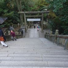 御本宮手前にある階段は辛かったです。