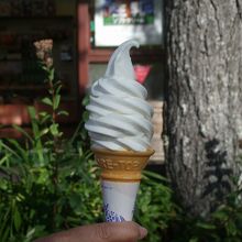 濃厚で美味しい「生乳ソフトクリーム」320円