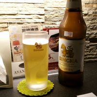 バーでウェルカムドリンク（チェックアウトの後でしたが…）