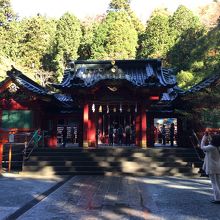 近くの箱根神社です、ペンションから歩いていけました