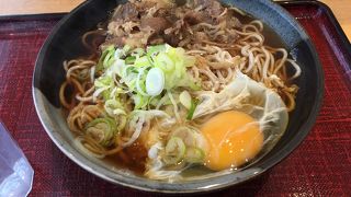 肉そばがおいしい