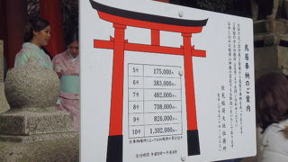 人気の赤い鳥居