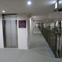 エレベータを降りたら、部屋まではこんな所を歩きます