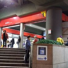 剣潭駅=Jiantan 発音が難しい