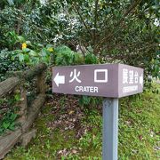 低山ながら火口を近くで見られます