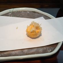 卵の黄身の天ぷら