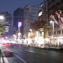 柳橋交差点より先