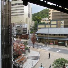 ３階個室から温泉街の眺め