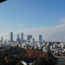 名古屋城の天守閣から見た名古屋市街