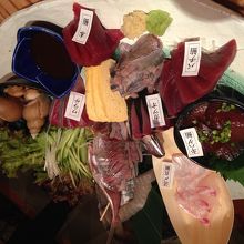 お刺身の盛り合わせ