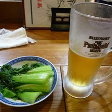小皿料理　チンゲン菜のお浸し