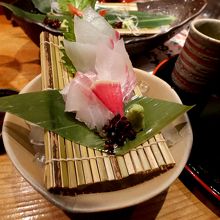 真鯛おつくり　950円