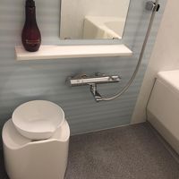 広い洗い場で、お家のようにお風呂に入れます