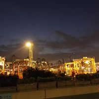 夜景はきれいですよ（ホテルの入口から見える夜景）。