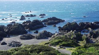 太平洋に向かって突き出した室戸岬のロケーション