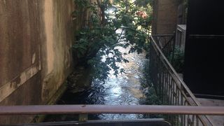 小川の流れる憩いの街