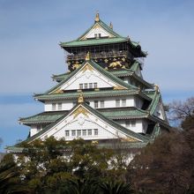大阪城天守閣直下