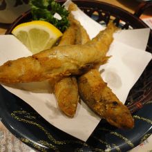 ししゃもの唐揚げも絶品