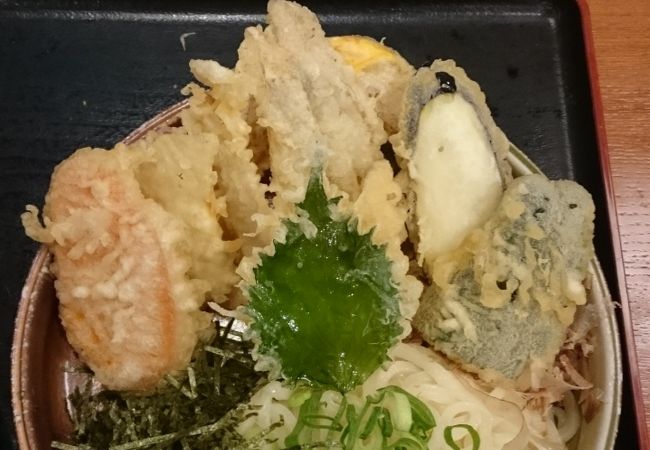 野菜天ぷらたっぷりのぶっかけうどん