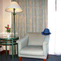 部屋に花が多く、癒される。