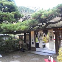 店名の由来ともなった立派な松が映える門