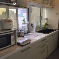 キッチンスペース！炊飯器付きなので長期滞在OK