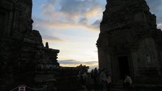 夕日を見に行きました