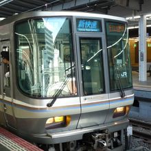 滋賀県の東海道線米原経由近江塩津行きの新快速