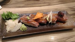 牛タン炙り握りが最高