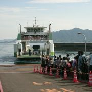 大久野島まで１５分ほどの船旅